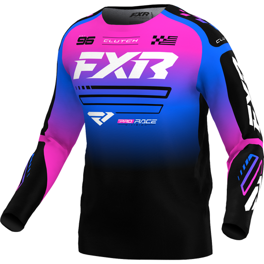 JERSEY FXR KIDS CLUTH BLACK/BLUE/PINK