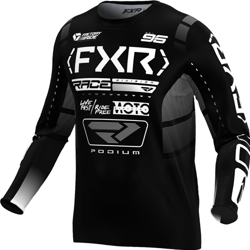 JERSEY FXR PODIUM BLACK/WHITE