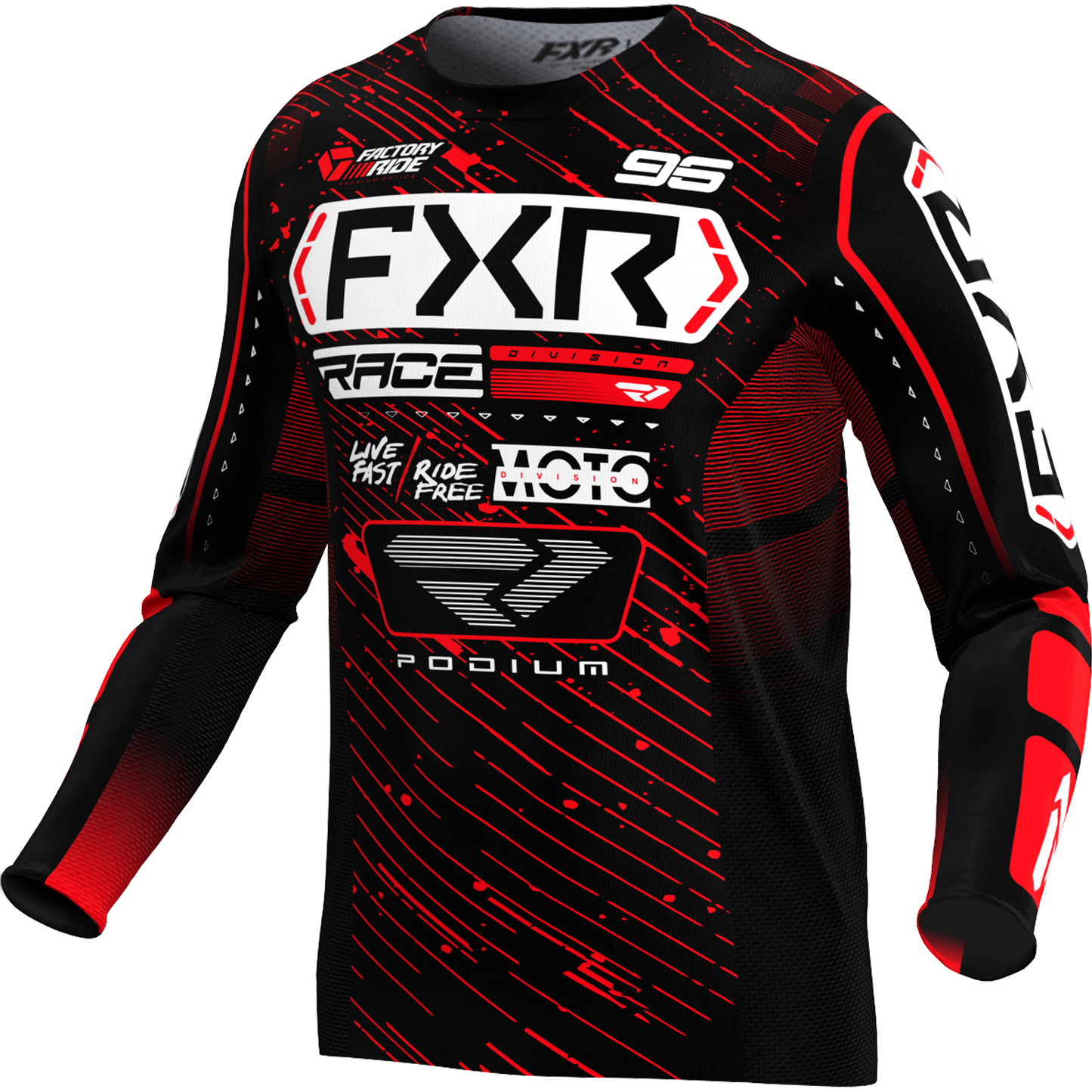 JERSEY FXR PODIUM BLACK/RED