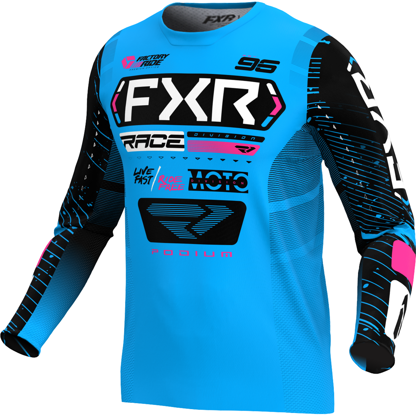 JERSEY FXR PODIUM CYAN/BLACK/PINK