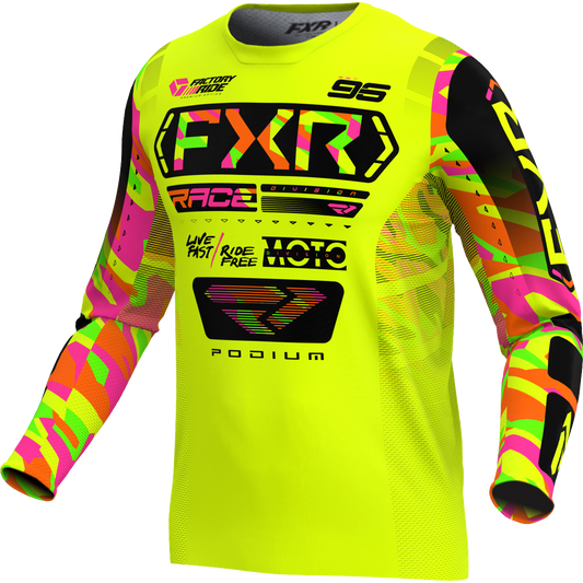 JERSEY FXR PODIUM HIVIS/SHERBET CAMO