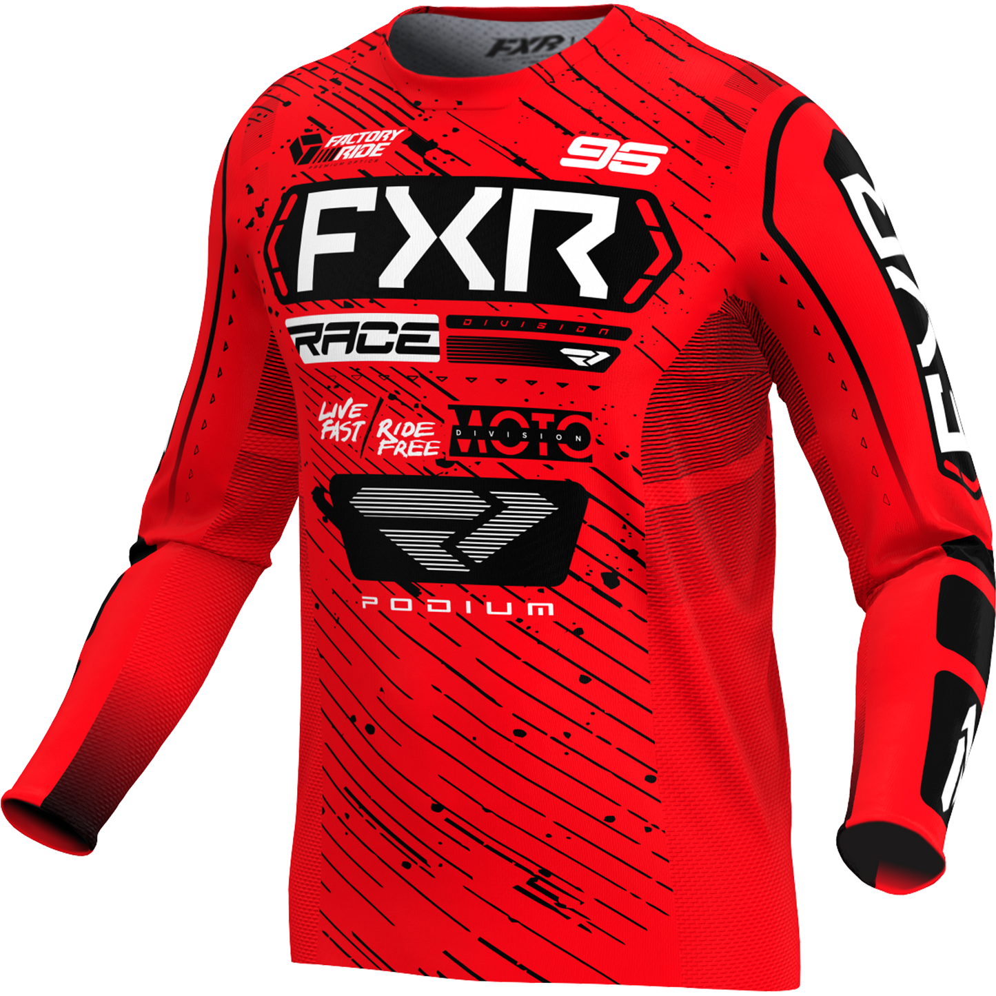 JERSEY FXR PODIUM RED/BLACK