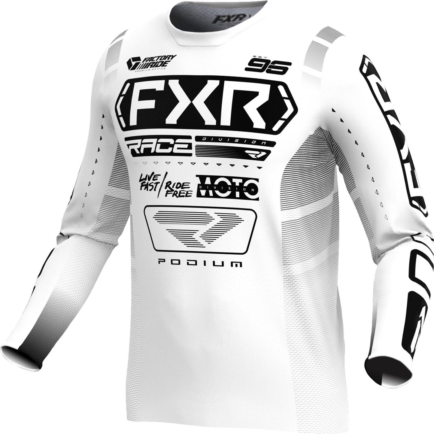 JERSEY FXR PODIUM WHITE/BLACK