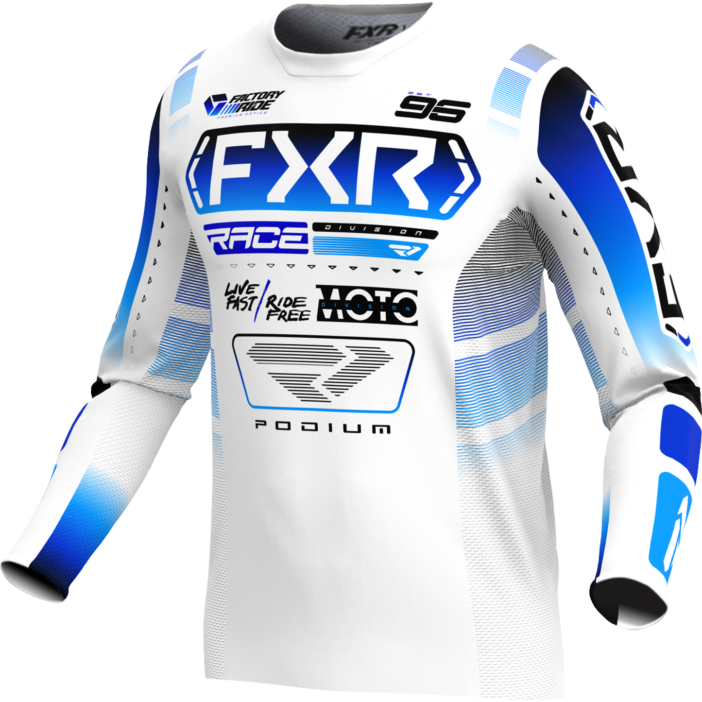 JERSEY FXR PODIUM WHITE/BLUE