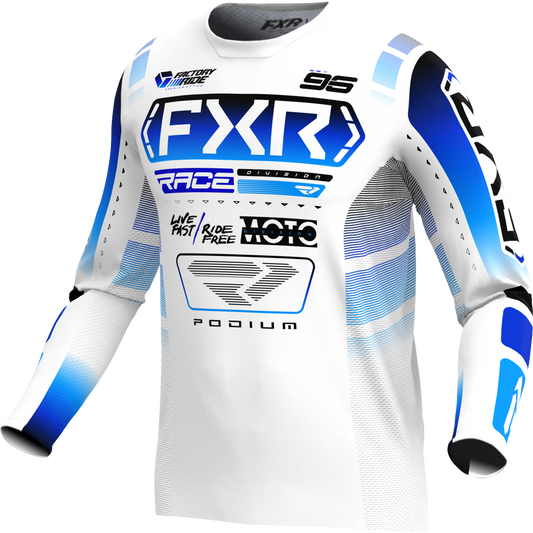 JERSEY FXR PODIUM WHITE/BLUE